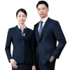 Men's suits, men's casual suit sets, unisply-style navy blue suit work clothes, professional attire source manufacturer Item Picture